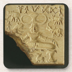 Steatite Pasupati seal, Mohenjodaro, 2300-1750 BC Coaster