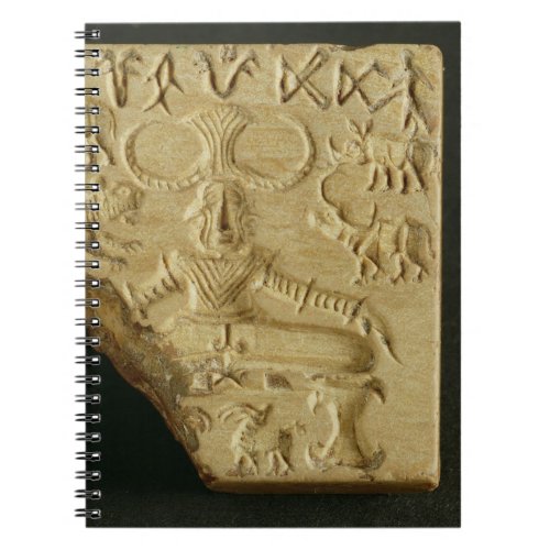 Steatite Pasupati seal Mohenjodaro 2300_1750 BC Notebook