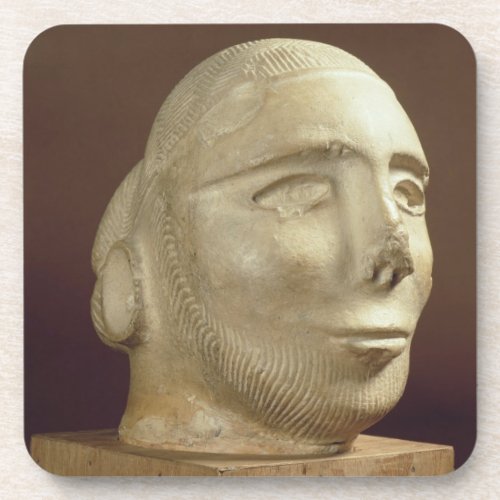 Steatite portrait head Mohenjodaro 2300_1750 BC Drink Coaster