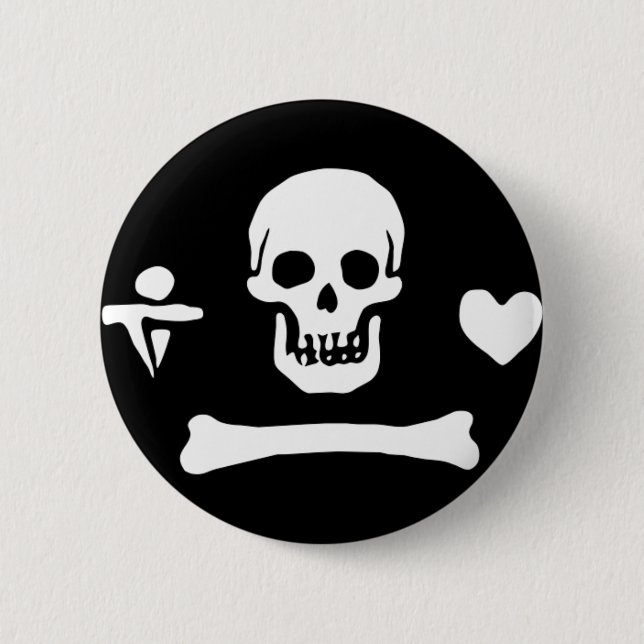 Stede Bonnet authentic pirate flag Pinback Button (Front)