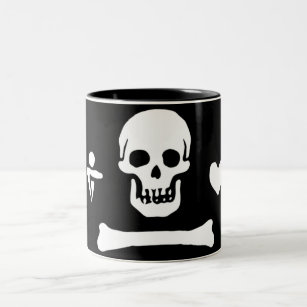 Stede Bonnet authentic pirate flag Two-Tone Coffee Mug