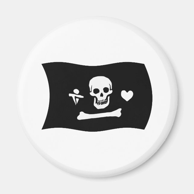 Stede Bonnet Flag Magnet (Front)