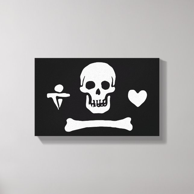 Stede Bonnet Pirate Flag Jolly Roger Canvas Print (Front)