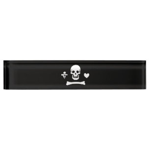 Stede Bonnet Pirate Flag Jolly Roger Desk Name Plate