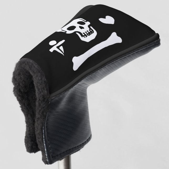 Stede Bonnet Pirate Flag Jolly Roger Golf Head Cover (3/4 Front)