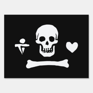 Stede Bonnet Pirate Flag Jolly Roger Sign