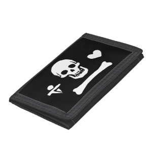 Stede Bonnet Pirate Flag Jolly Roger Trifold Wallet