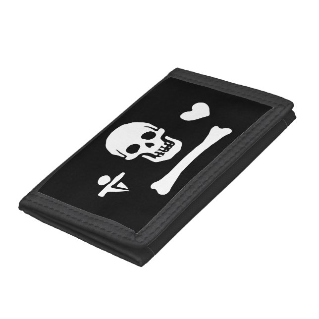 Stede Bonnet Pirate Flag Jolly Roger Trifold Wallet (Bottom)