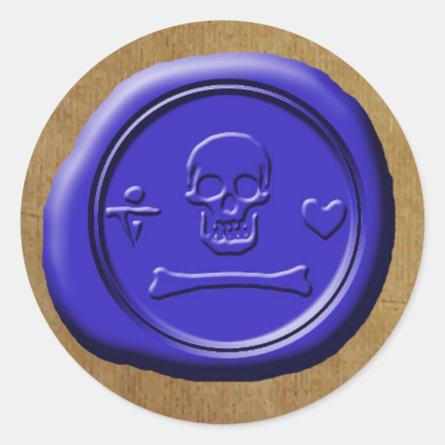 Stede Bonnet Pirate Flag OFMD Wax Seal Sticker (Front)