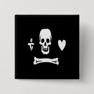 Stede Bonnet-White Pinback Button