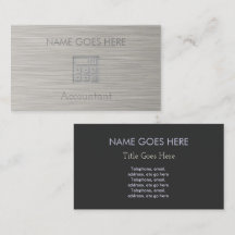 "Steel" Accountant Business Cards