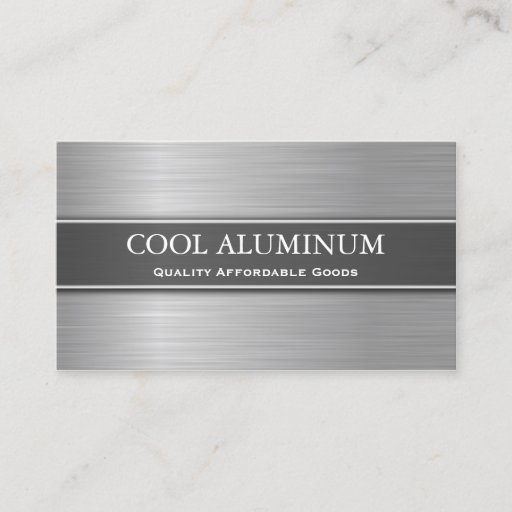 Customizable Steel / Aluminum Effect Business Card Business Card