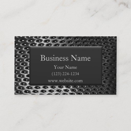 Customizable Steel and Chrome Business Card