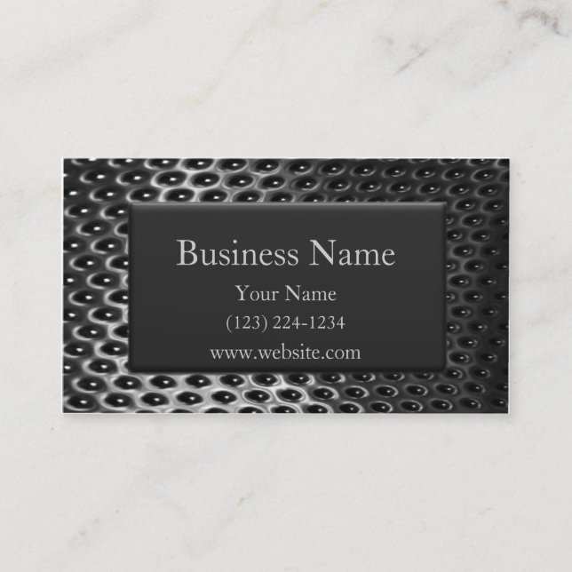 Steel and Chrome Business Card (Front)
