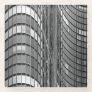 Steel and glass curtain wall of modern coaster