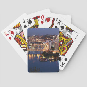 Steel and Indigo Sandwich Poker Cards