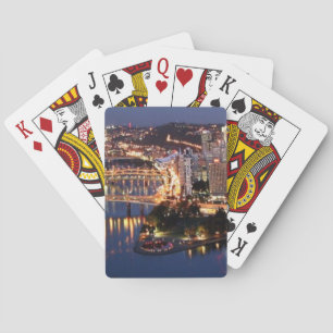 Steel and Indigo Sandwich Poker Cards