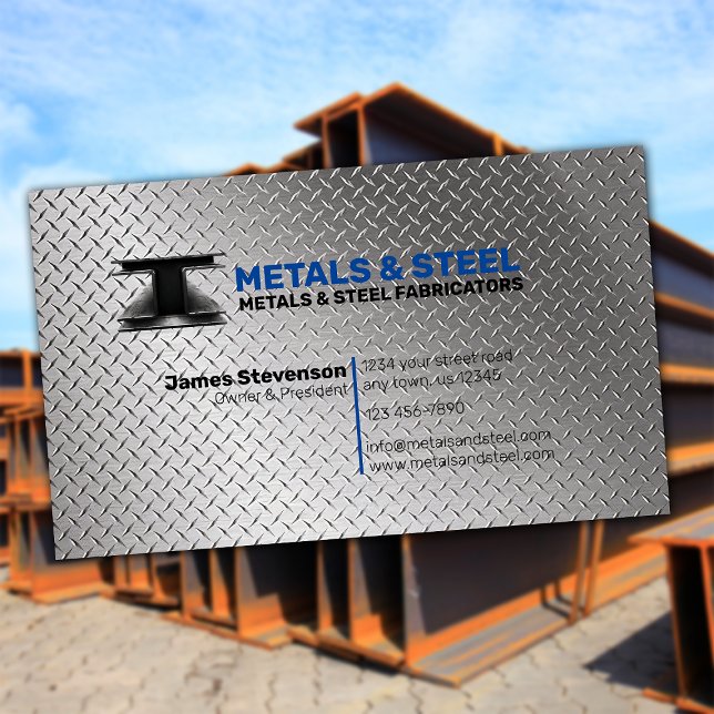Steel and Metals Fabrication Business Card (Creator Uploaded)