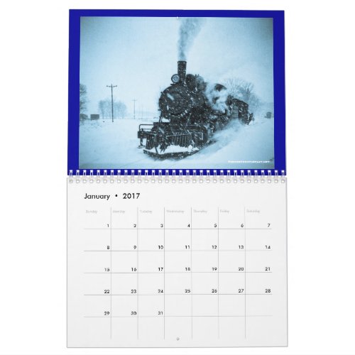 Steel and Steam 2016 Vintage Railroad Locomotives Calendar