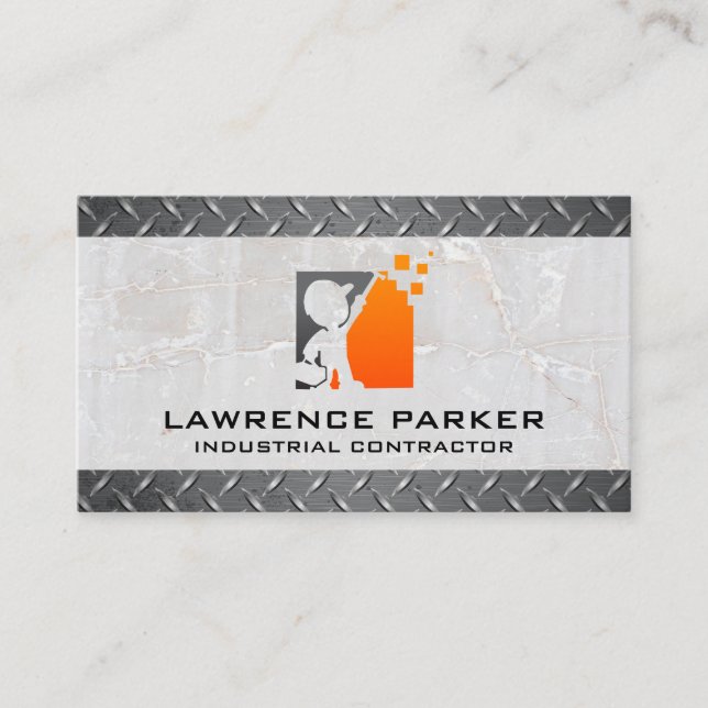 Steel and Stone | Carpentry Construction Repairman Business Card (Front)