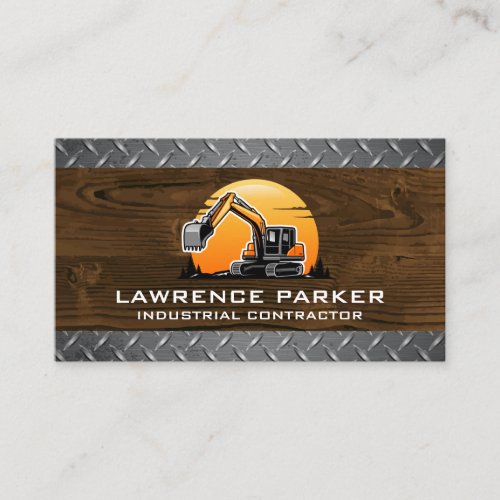 Steel and Wood  Construction Equipment Business Card