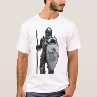 Steel Armored Soldier | Medieval Warrior Illustrat T-Shirt