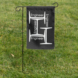 Steel Beam Engineer Garden Flag