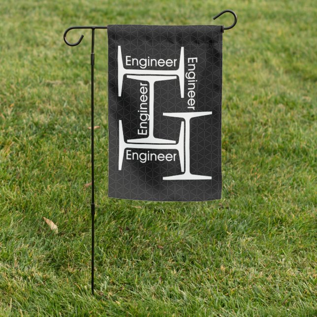Steel Beam Engineer Garden Flag (In SItu)