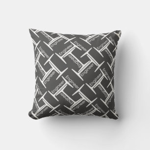 Steel Beam Engineer Pattern Throw Pillow