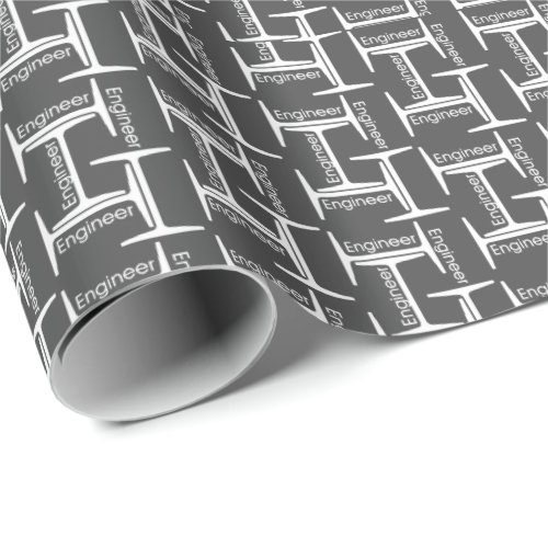 Steel Beam Engineer Pattern Wrapping Paper