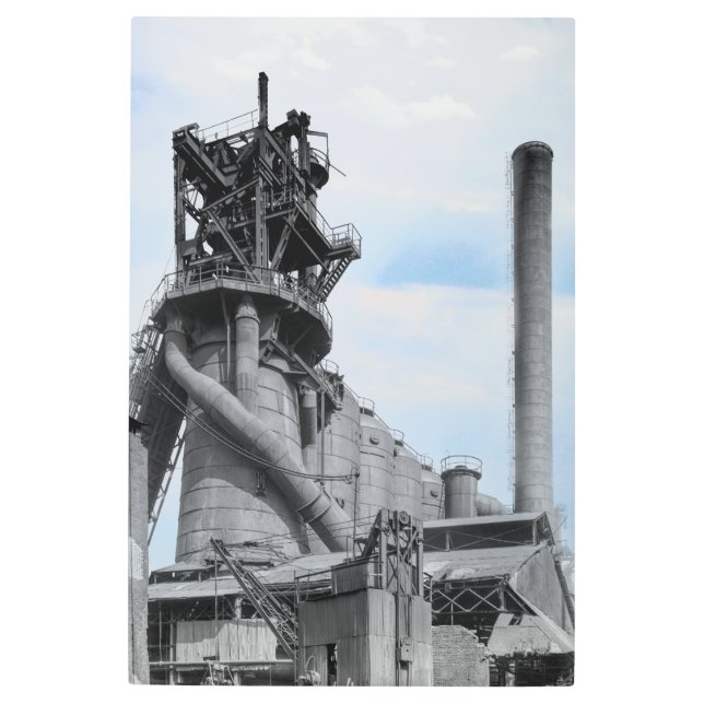 Steel Blast Furnace - 2nd Industrial Revolution Metal Print (Front)