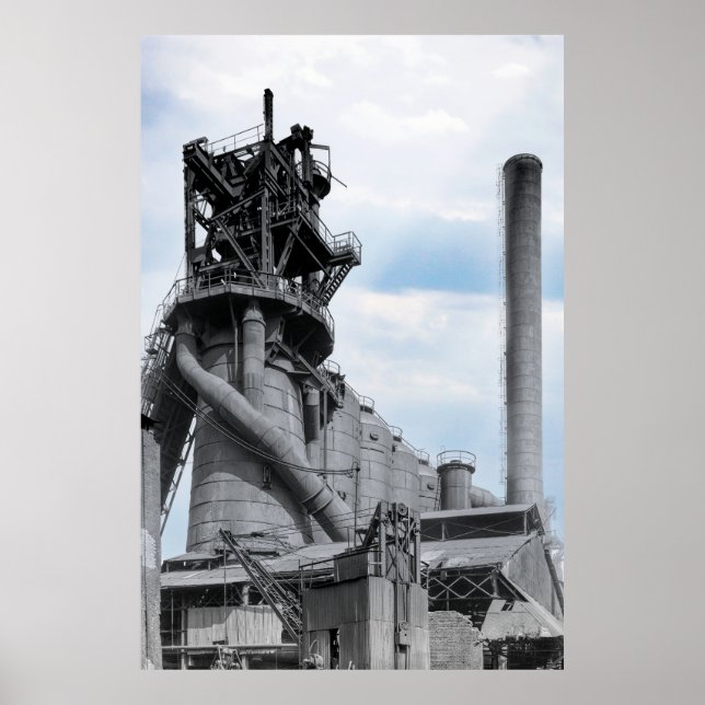 Steel Blast Furnace - 2nd Industrial Revolution Poster (Front)