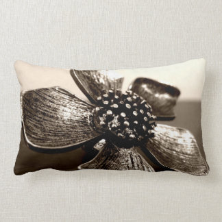 Steel blossom antique photo pillow