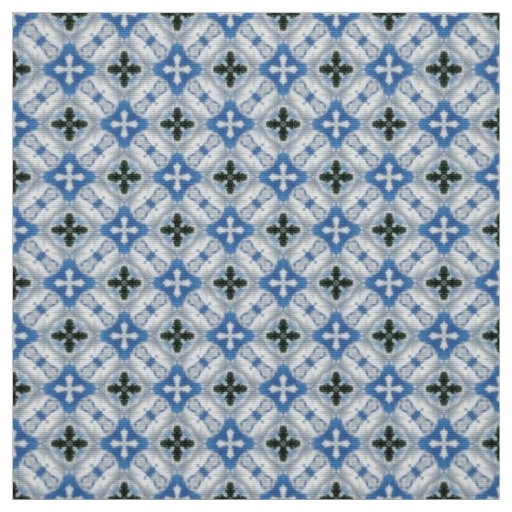 Steel Blue and Lavender Crosshair Tiles pattern Fabric