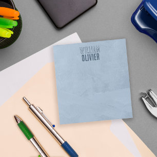 Steel Blue Faint Paint Brush Texture Add Name Notepad