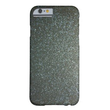 Steel Blue Grey Faux Glitter Barely There Iphone 6 Case by RetroZone at Zazzle