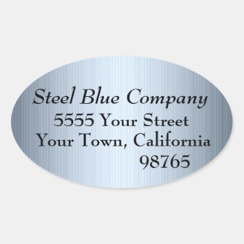 Steel Blue Metal Address Labels Stickers by MetalShop at Zazzle