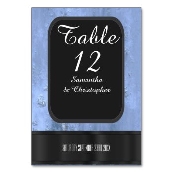 Steel Blue Metal Rust Pattern Table Number by personalized_wedding at Zazzle