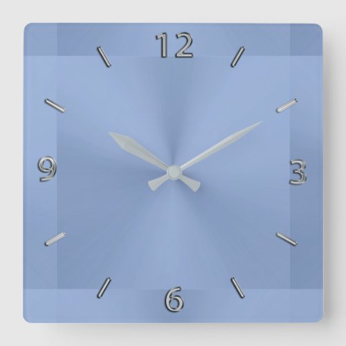 Steel Blue Modern Metallic Wall Clock
