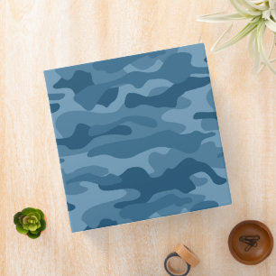 Steel Blue Monocolor Camo 3 Ring Binder