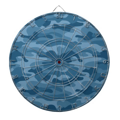 Steel Blue Monocolor Camo Dart Board