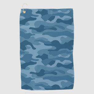 Steel Blue Monocolor Camo Golf Towel