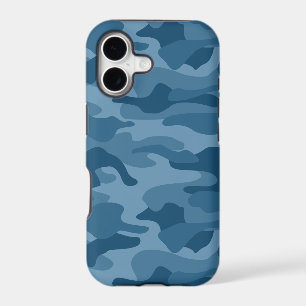 Steel Blue Monocolor Camo iPhone 17 Case
