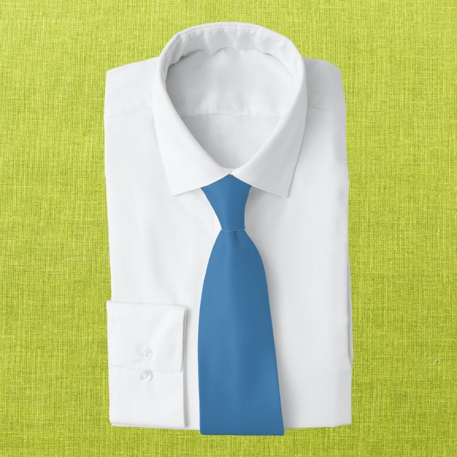 Steel Blue Solid Color Neck Tie (Creator Uploaded)