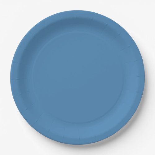 STEEL BLUE solid color  Paper Plates