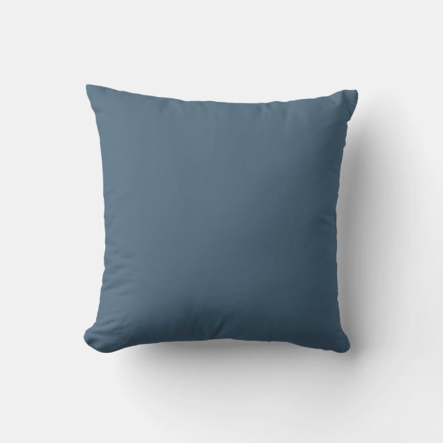 STEEL– Blue Solid Color   Throw Pillow (Front)