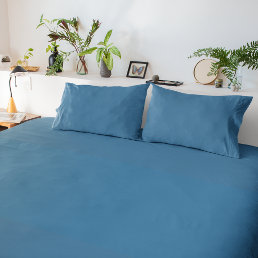 Steel Blue Solid Plain Color Duvet Cover