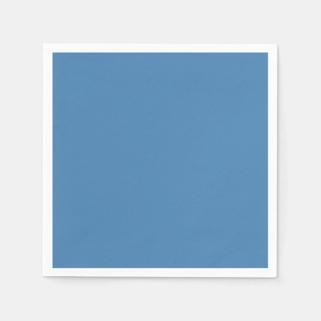 Steel Blue Standard Cocktail Paper Napkin (Front)