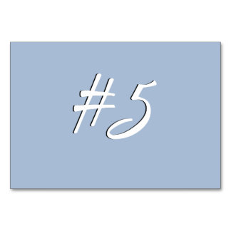 Steel Blue Table Placecards Number