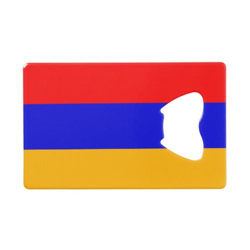 Steel Bottle Opener with flag of Armenia